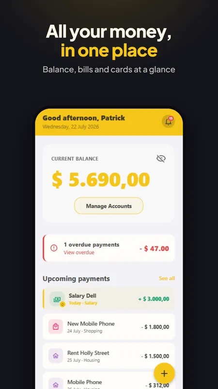 A-Pocket — all your money in one place